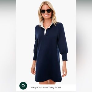 Tuckernuck Pomander Place Navy Charlotte Terry Dress